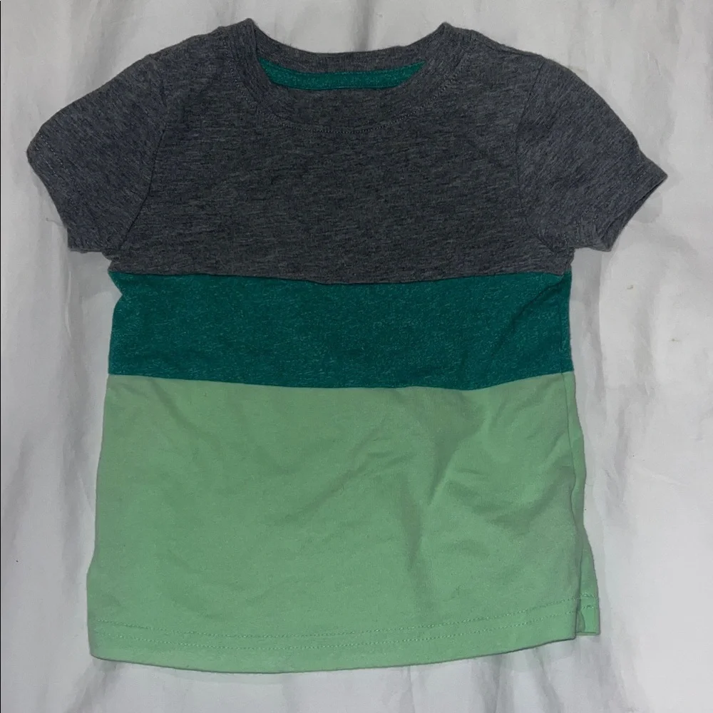 Set of Three Boys' T-Shirts in Gray, Green, and Black